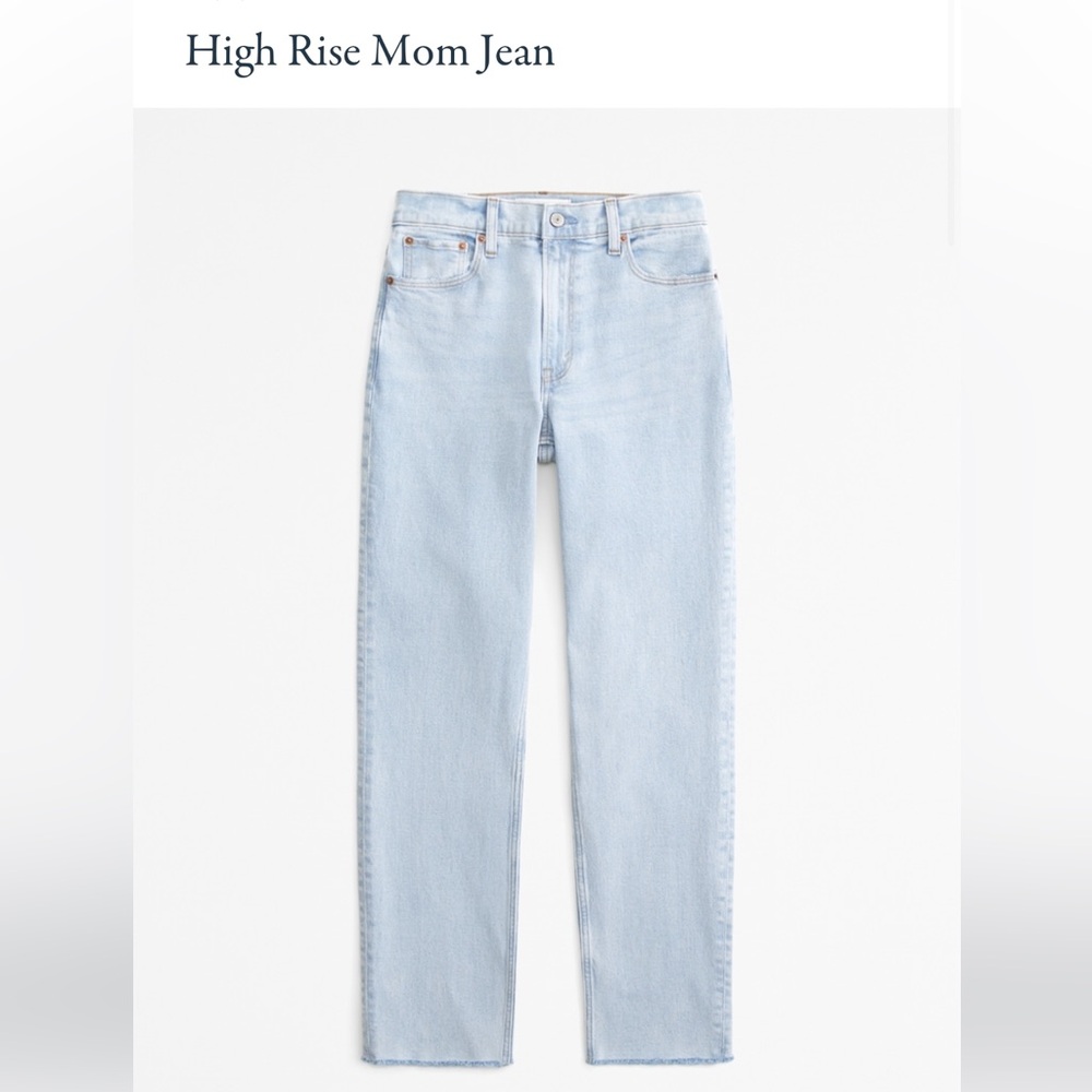 Abercrombie & Fitch High Rise Mom Jean light wash 29 NWT